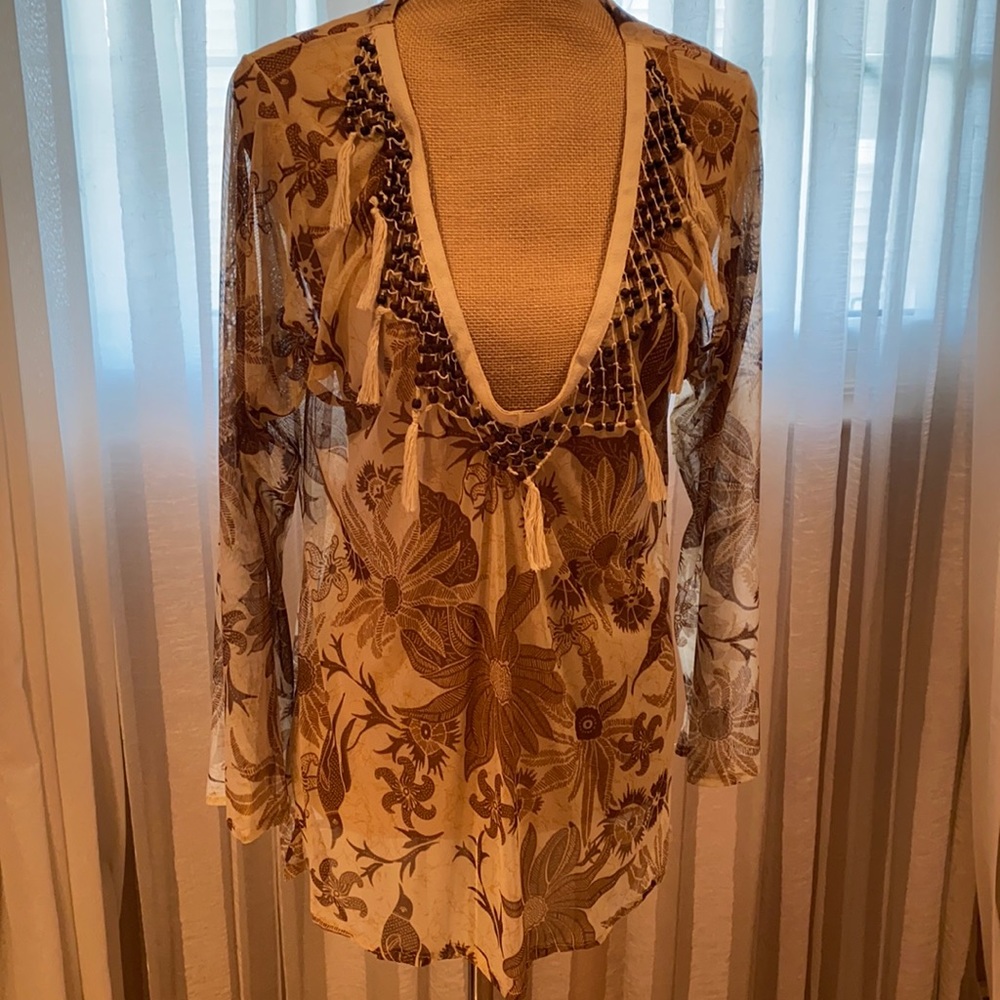 Letarte beautiful tunic/ beach cover up, size L